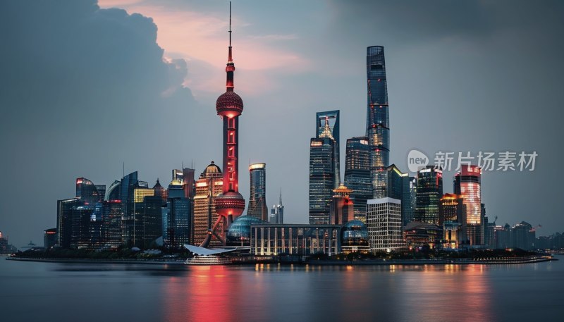 东方明珠璀璨夜色