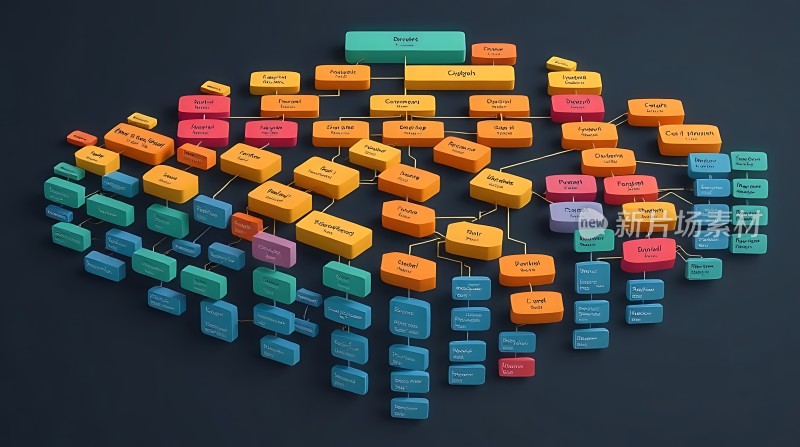 思维导图色彩斑斓的知识网络