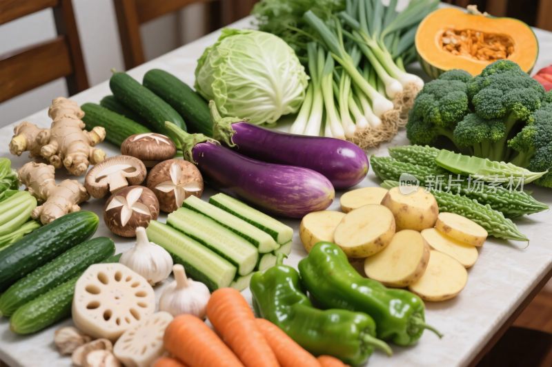 丰富蔬菜摆放图