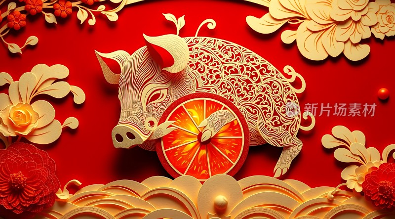 猪年大吉花开富贵