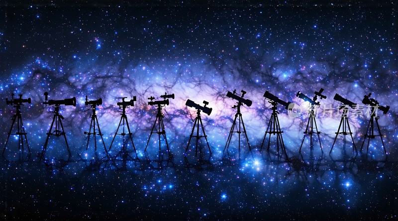 天文望远镜望星空