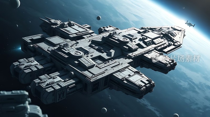 星际巨舰遨游宇宙