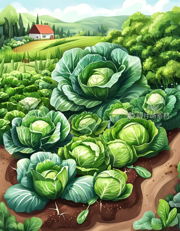 绿色蔬菜丰收景