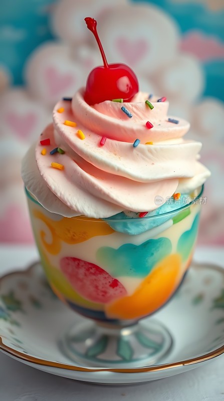 彩色冰淇淋甜筒