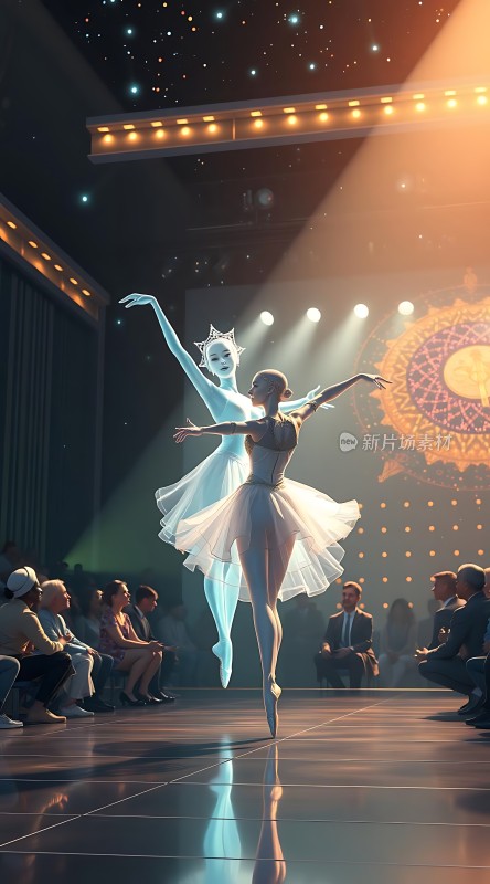 舞台上的梦幻芭蕾舞者