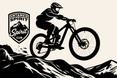 山地车骑行插画 山地车骑行插画