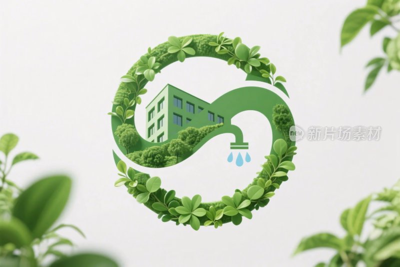 绿色生态循环插画