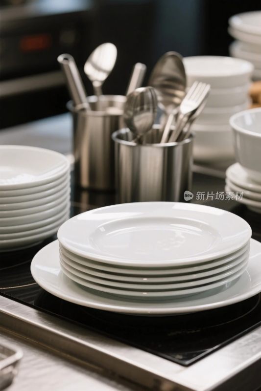 厨房餐具摆放实景