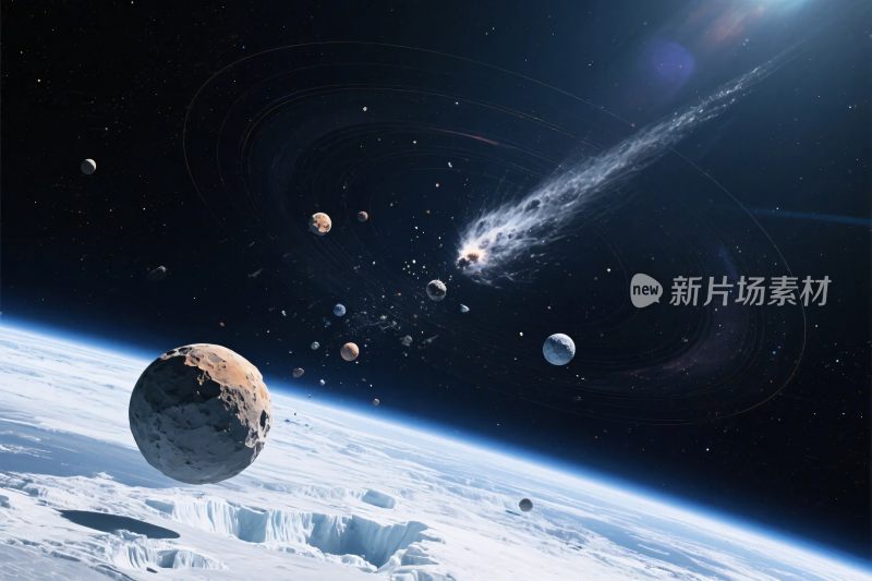 太空行星彗星轨迹图