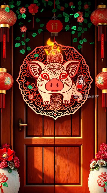 猪年大吉福满门