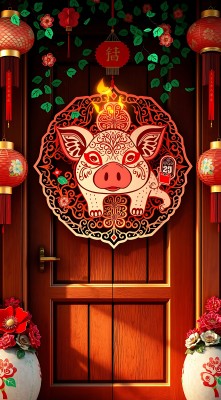 猪年大吉福满门 猪年大吉福满门