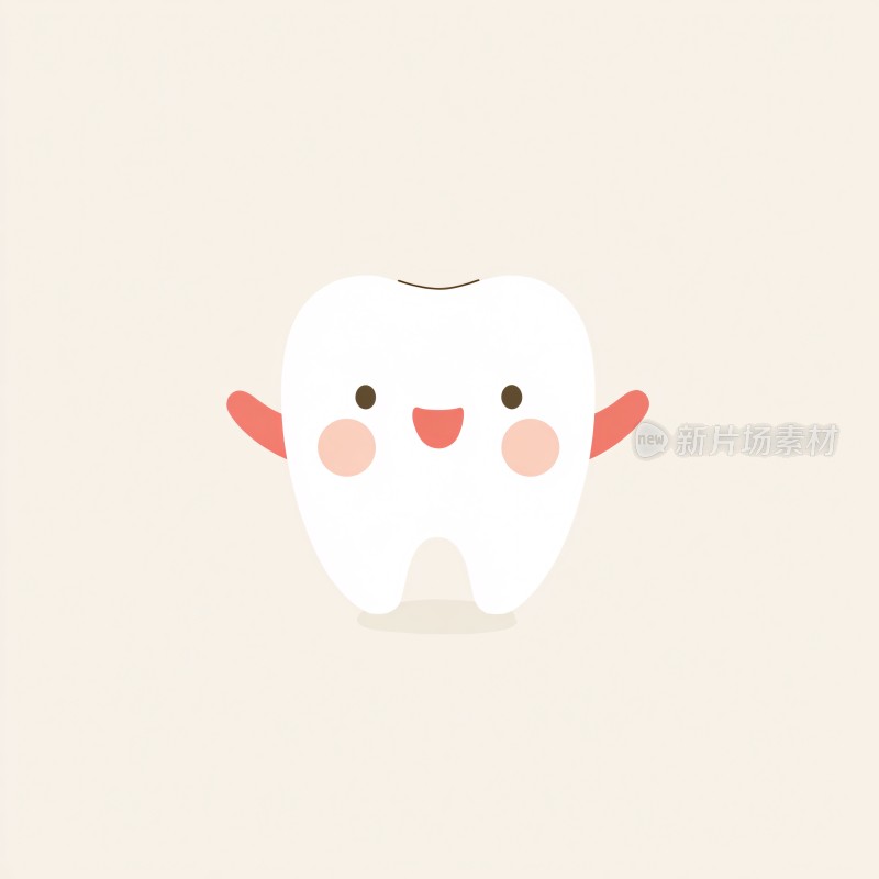 可爱卡通牙齿形象插画