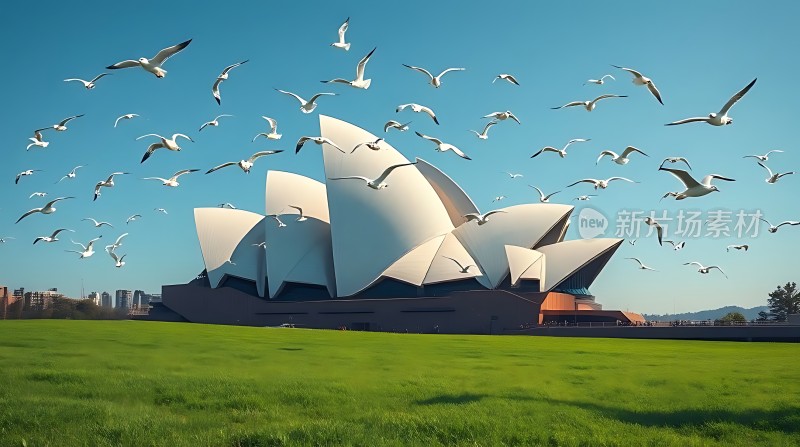 飞翔之翼下的悉尼歌剧院