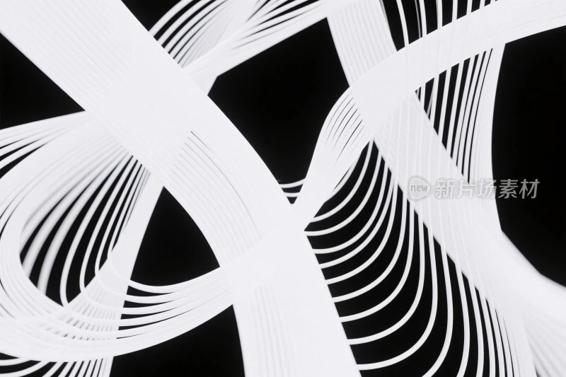 黑白线条抽象插画