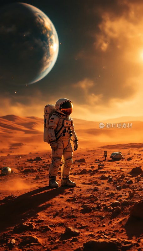 宇航员探索火星