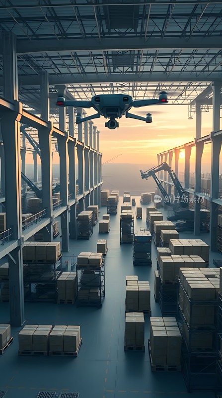 智能物流仓库无人机高效作业