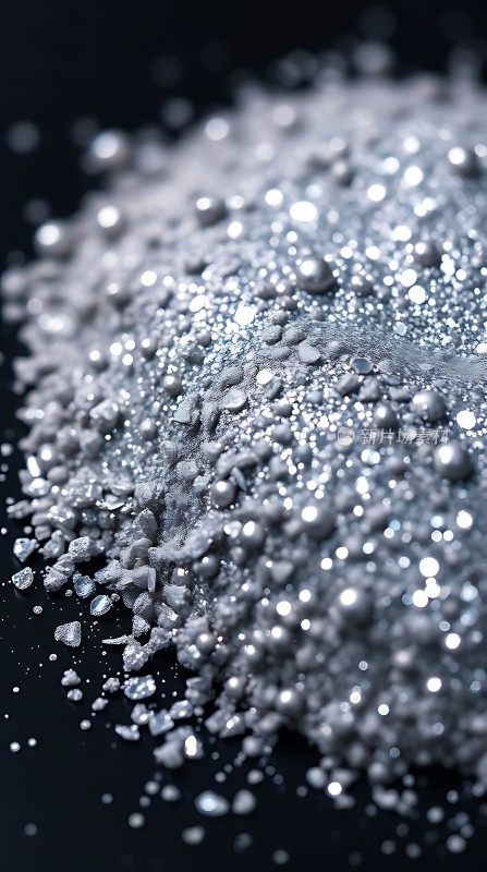 银色颗粒闪耀光芒