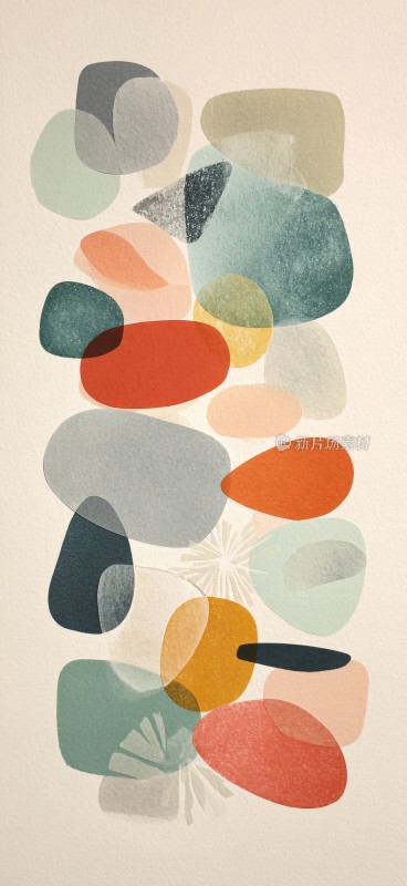 抽象几何形状插画图案