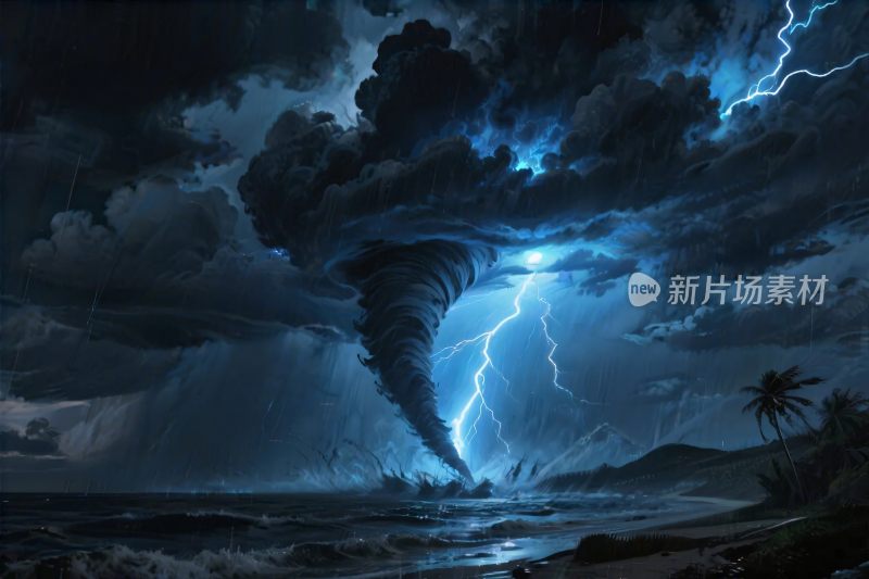 龙卷风与闪电风暴场景