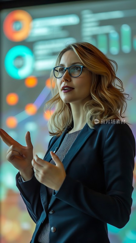 商务女性自信演讲