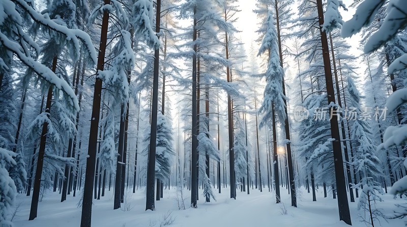 雪林秘境静谧而神秘