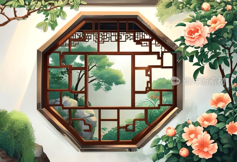 苏州园林花窗美