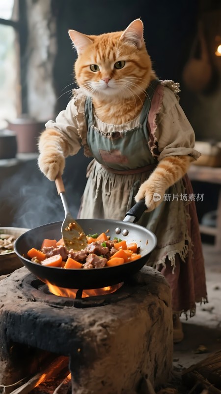 橘猫厨娘烹饪美味佳肴