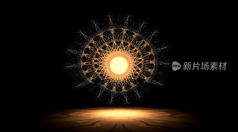 新片场素材光晕绽放的艺术图案