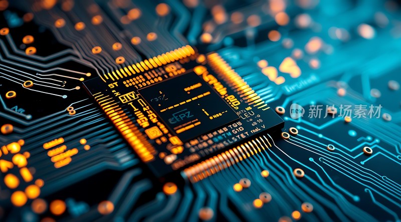 芯片电路板科技感十足