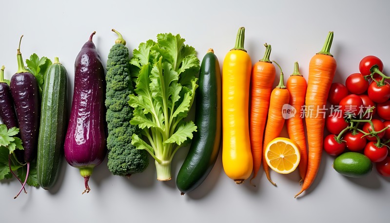 色彩缤纷的新鲜蔬菜大集合