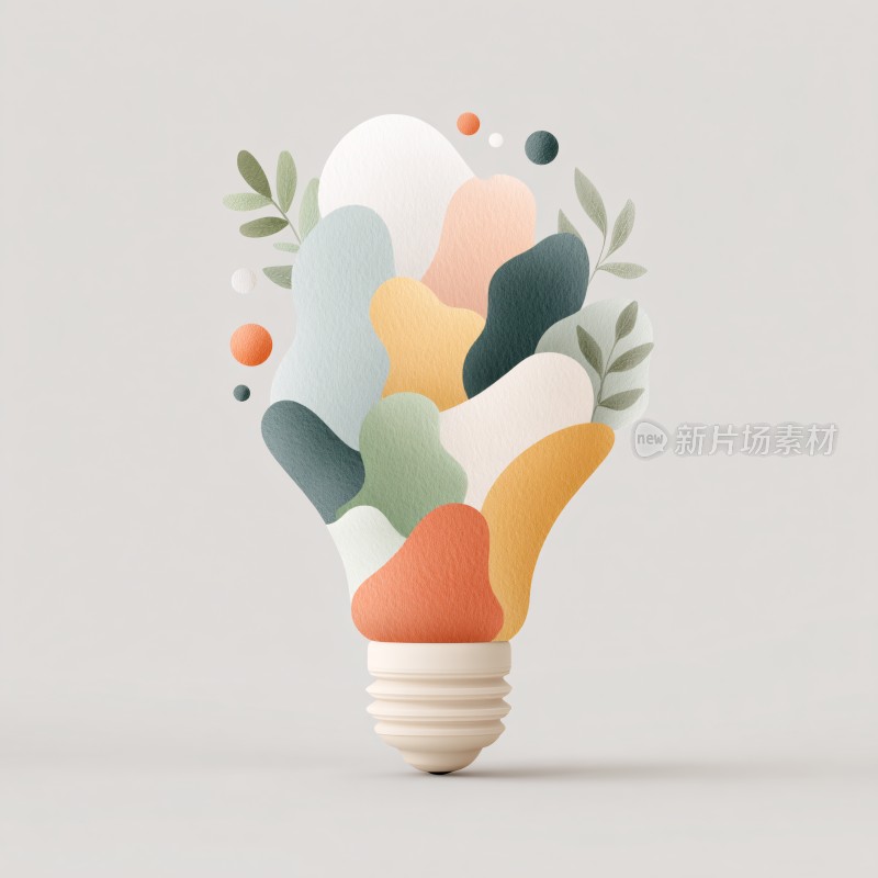 创意灯泡插画