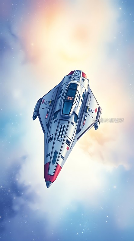 星际飞船翱翔宇宙