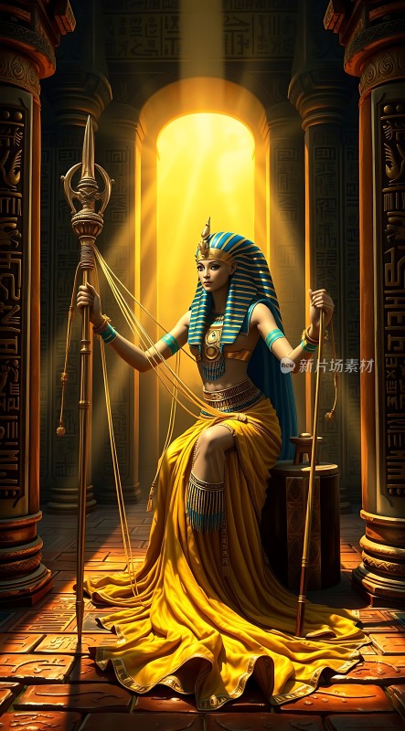 古埃及女王威严与神秘并存