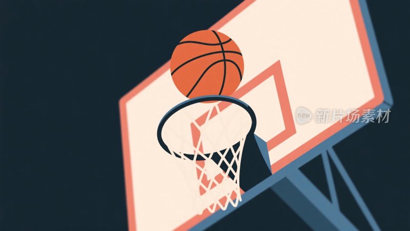 篮球框插画设计