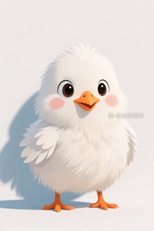 可爱卡通小白鸡