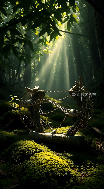 阳光下的森林秘境