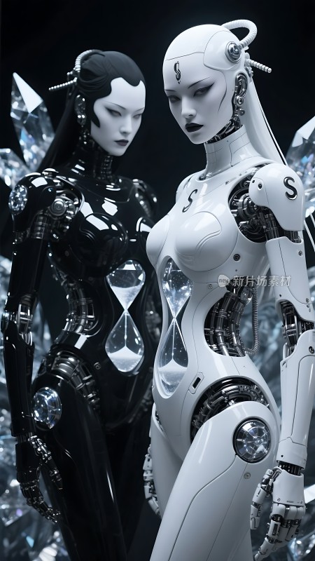 黑白机器人未来科技感十足