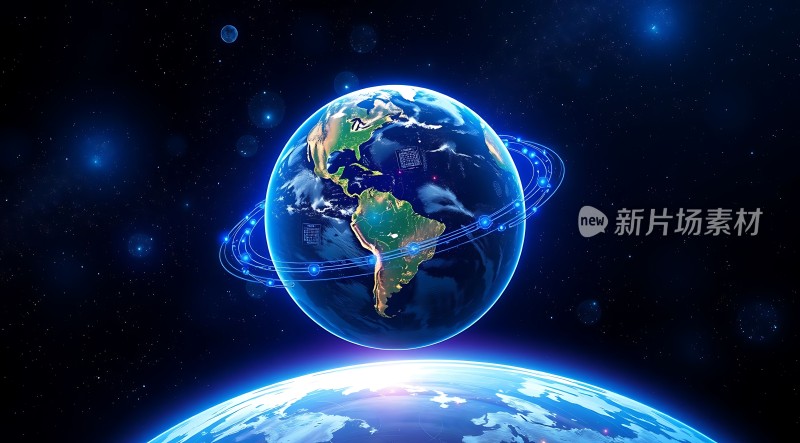 新片场素材地球环绕