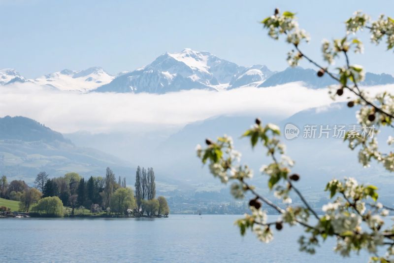 风景山水湖景图