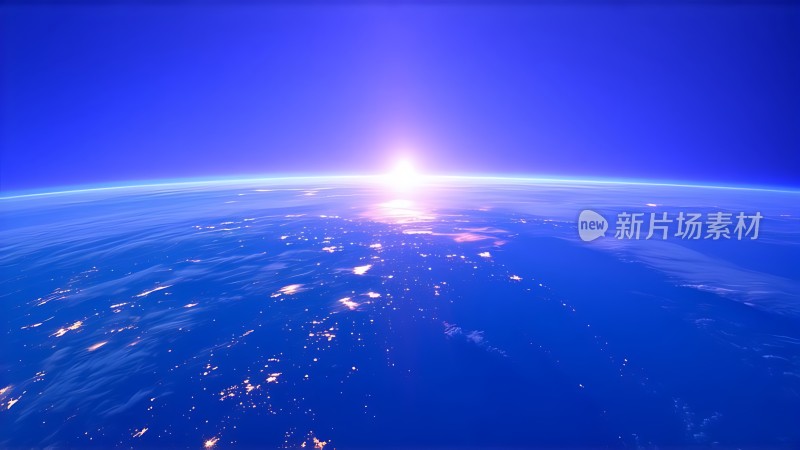 地球之光日出时分的宇宙奇观