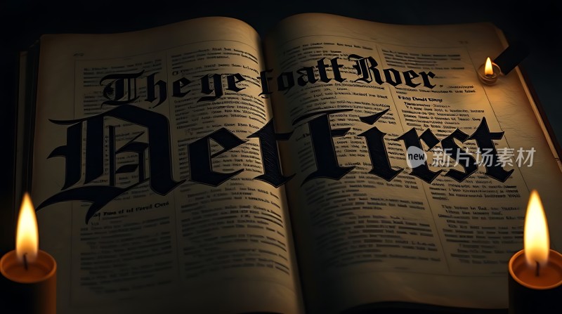 烛光下的神秘文献