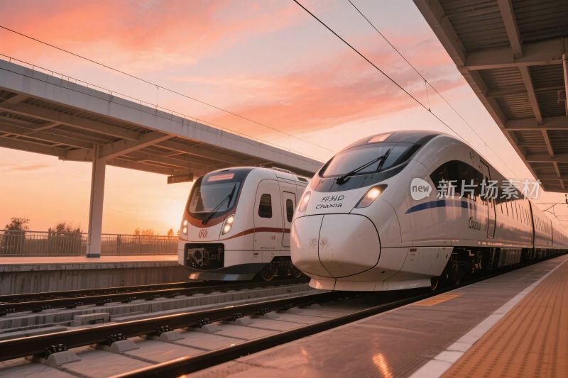 高铁列车站台
