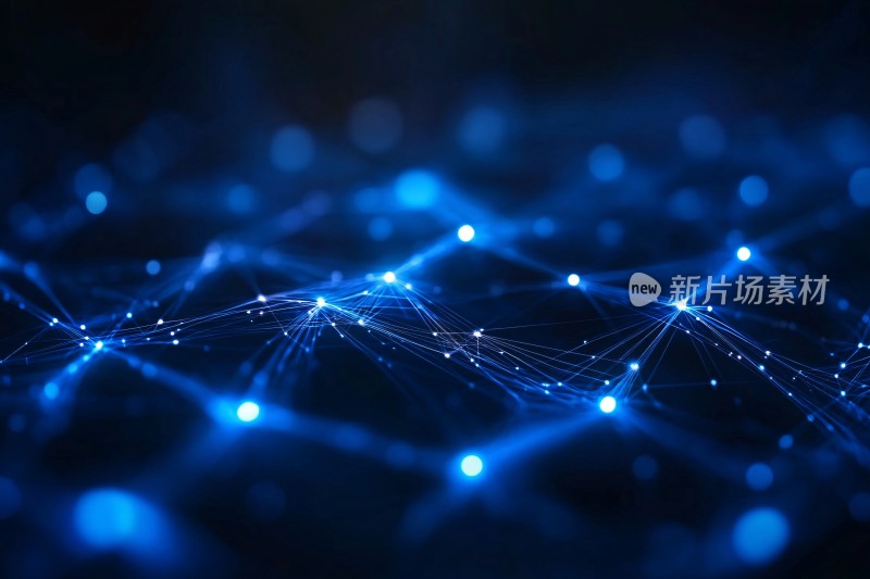 蓝色科技感网络线条背景