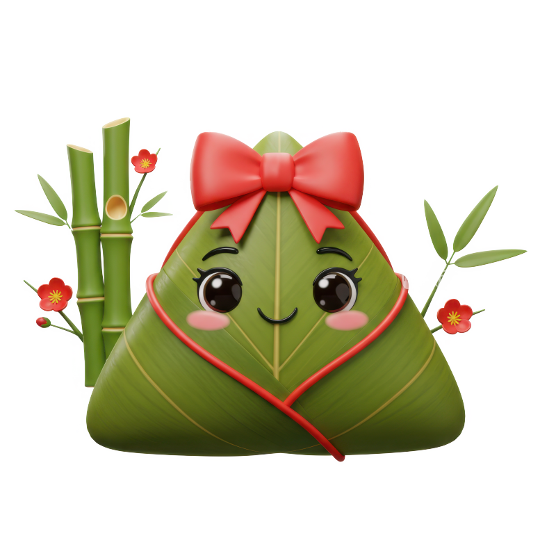 端午节3D卡通粽子元素