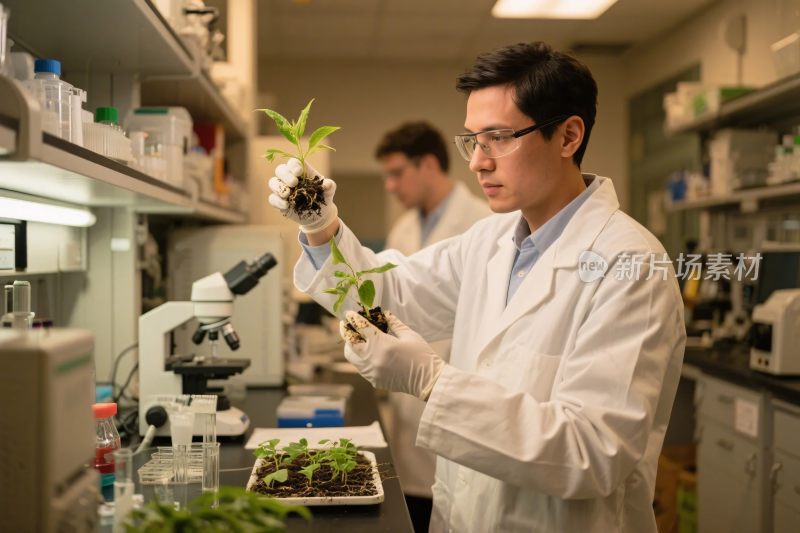 实验室植物研究场景