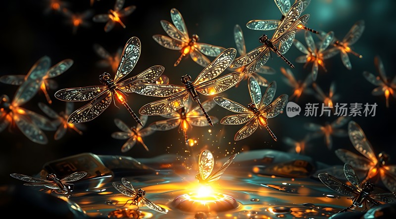 飞舞的光影蜻蜓