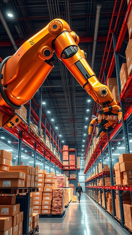 智能仓储机器人搬运货物
