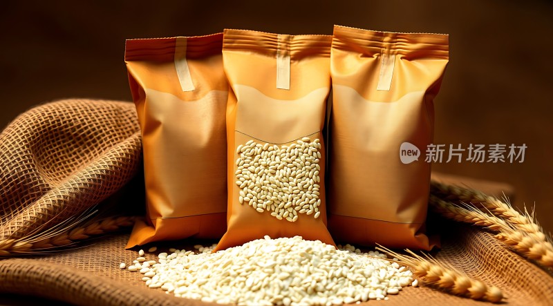 新片场素材 玉米粒包装展示