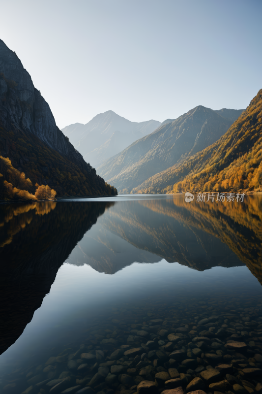 平静的水面高清风景摄影图片