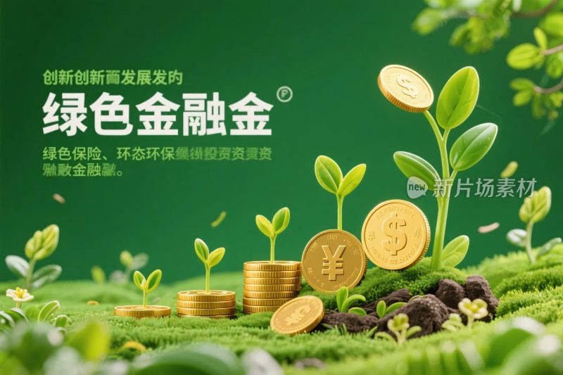 绿色金融创意插画